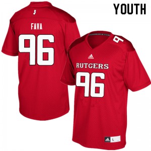Youth Rutgers #96 Guy Fava Red Alumni Jersey 592417-824