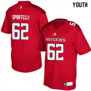 Youth Rutgers #62 Matthew Sportelli Red Player Jerseys 990095-609