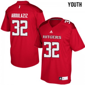 Youth Rutgers Scarlet Knights #32 Rani Abdulaziz Red Stitched Jerseys 672252-760