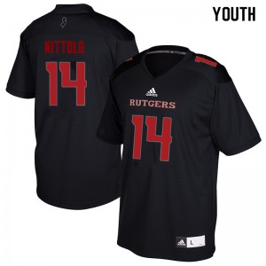 Youth Rutgers Scarlet Knights #14 Rob Nittolo Black Alumni Jersey 822038-805