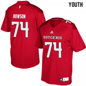 Youth Rutgers Scarlet Knights #74 Sam Howson Red Alumni Jersey 630905-920