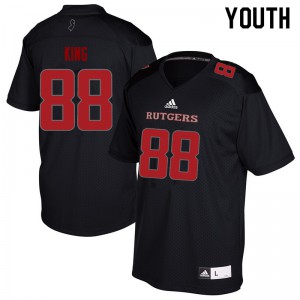 Youth Rutgers Scarlet Knights #88 Stanley King Black Official Jerseys 212472-724
