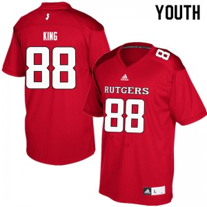 Youth Rutgers Scarlet Knights #88 Stanley King Red Alumni Jersey 721512-517