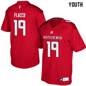 Youth Rutgers University #19 Tom Flacco Red Alumni Jerseys 846212-843