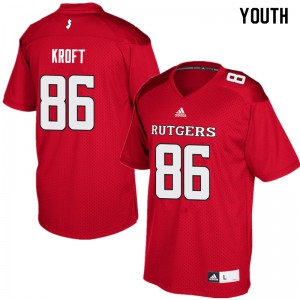 Youth Rutgers #86 Tyler Kroft Red Stitched Jersey 338339-342